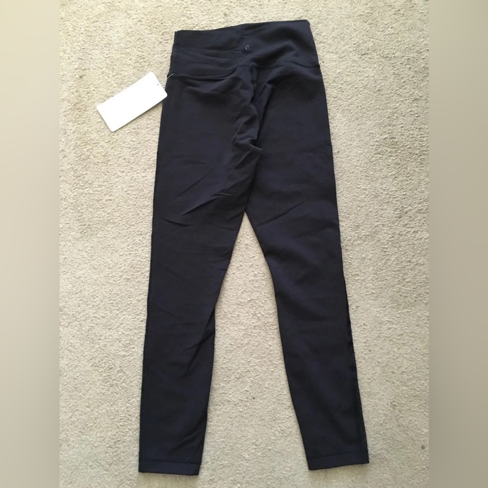 Lululemon High Times Crop Leggings Pants * Tech Mesh 7/8 Length Black * 2 4 - Picture 4 of 5